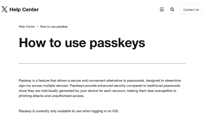 泽州苹果维修店铺分享iOS用户如何通过通行密钥(Passkey)登录 