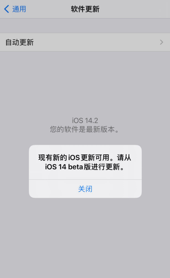 泽州苹果手机维修分享iOS 14.2 反复出现更新提示，需等待苹果修复 